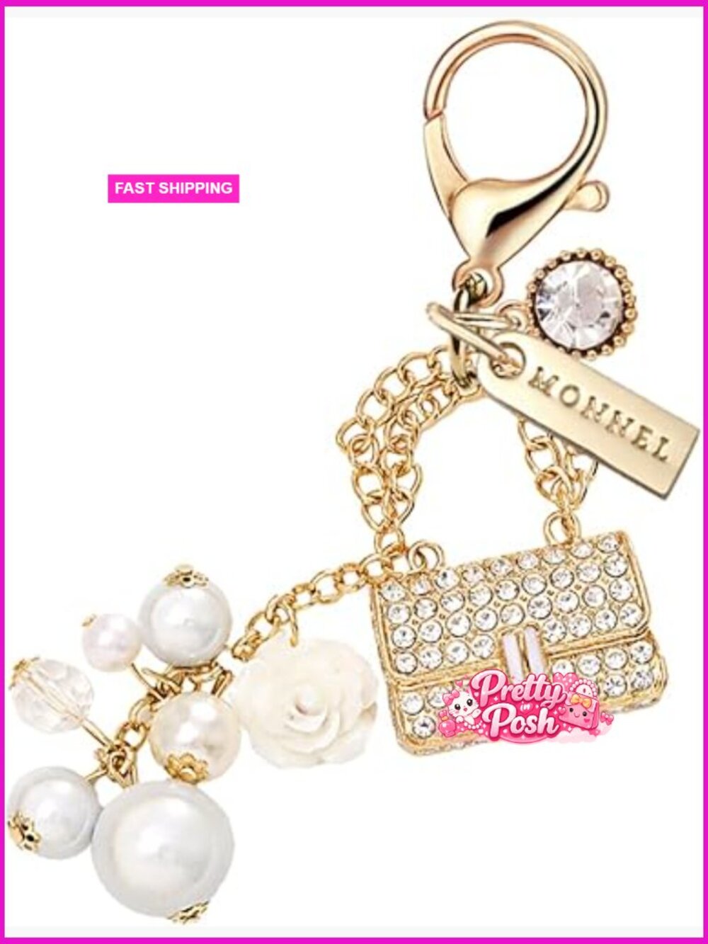 Zinc Alloy Metal Rhinestone Enamel Handmade Painted Charm Lobster Clasp